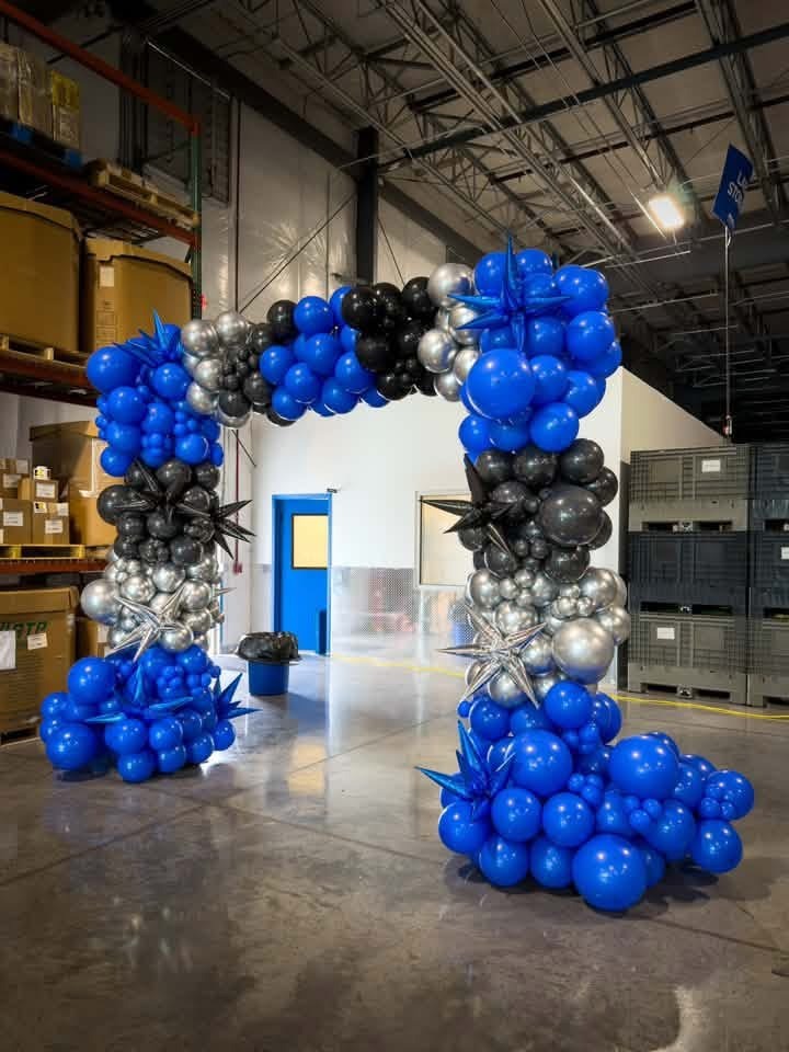 corporate balloon backdrop