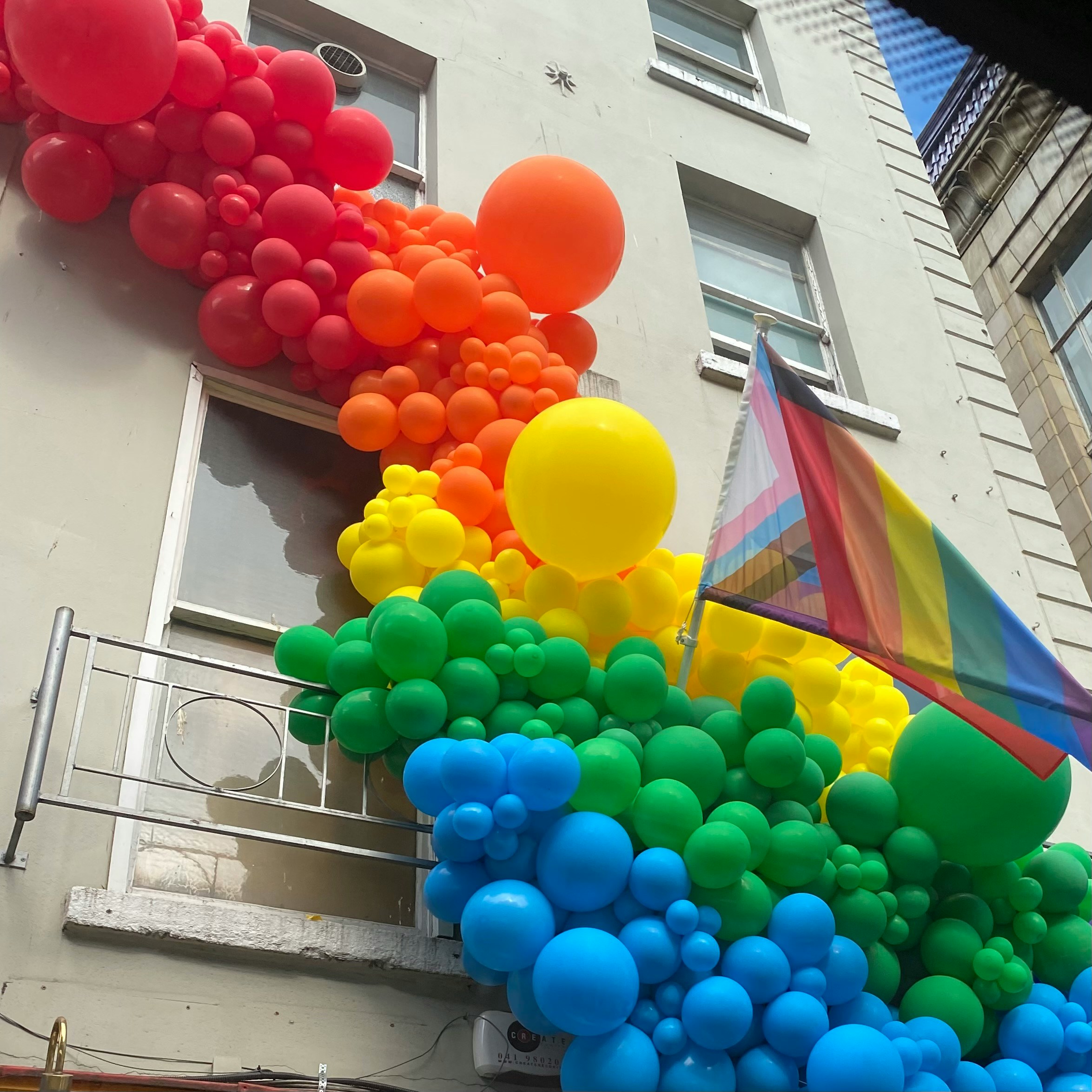 rainbow wall balloon